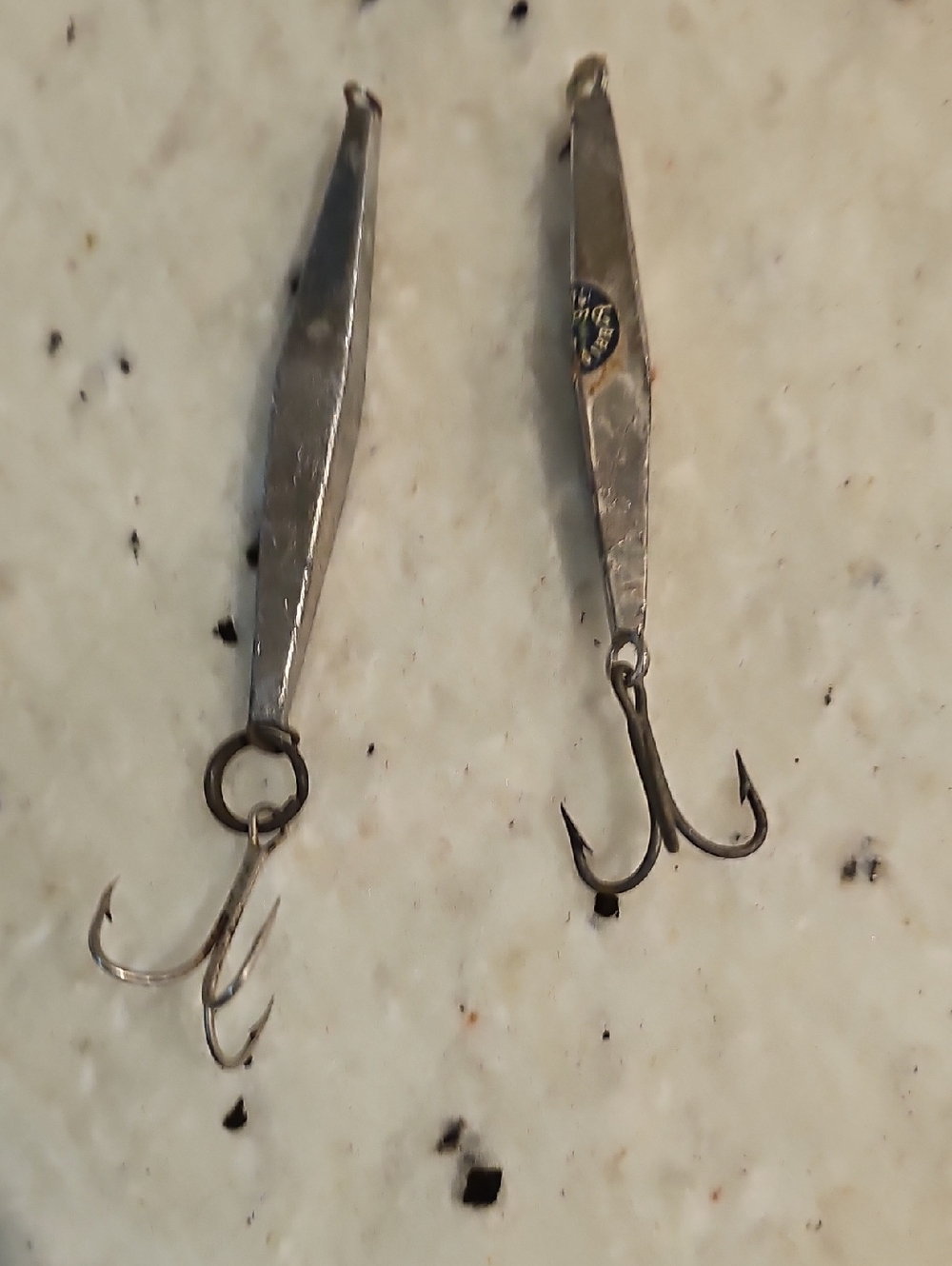 Silver Metal Fishing Jigs - Pair
